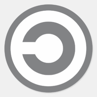 Copyleft - information wants to be free classic round sticker