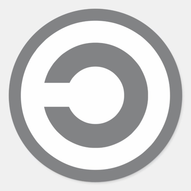 Copyleft - information wants to be free classic round sticker (Front)