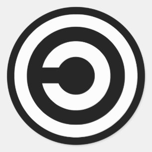 Copyleft - information wants to be free classic round sticker