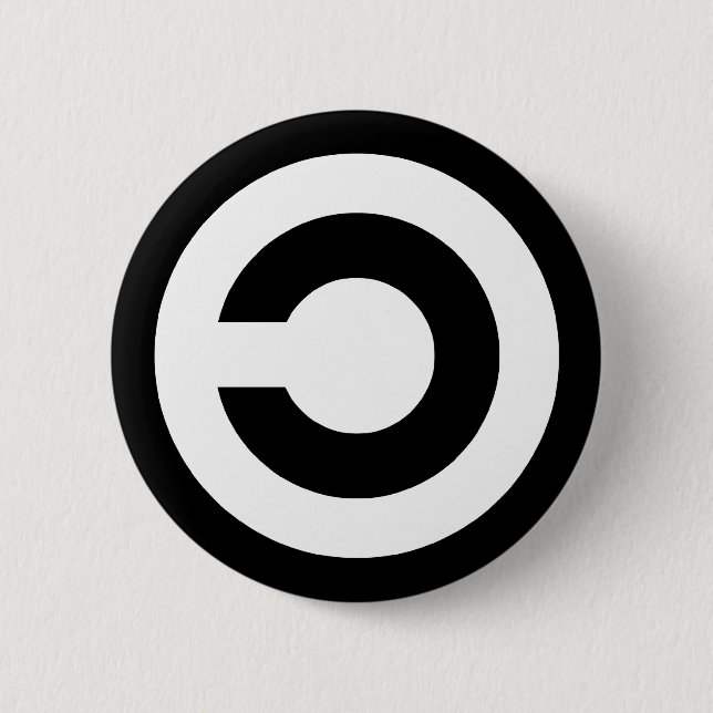 Copyleft - information wants to be free pinback button (Front)
