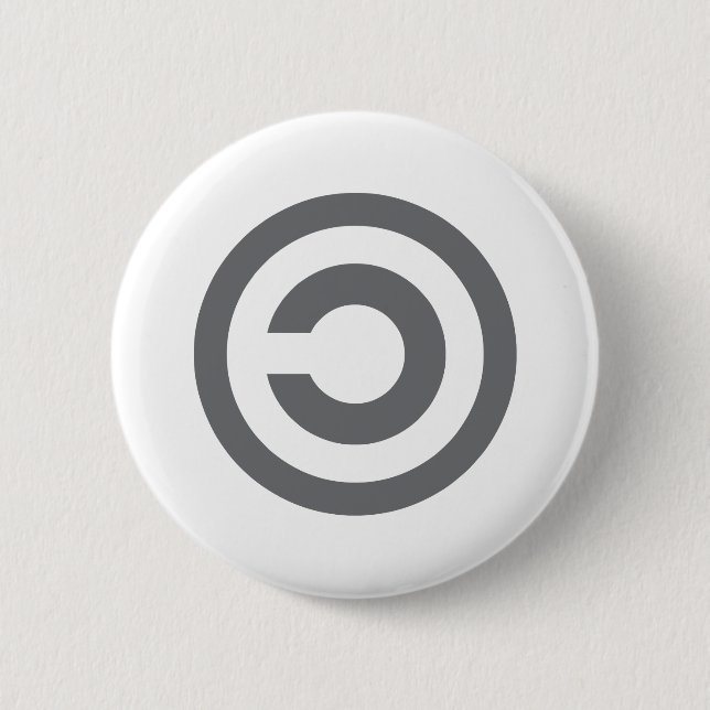 Copyleft - information wants to be free pinback button (Front)