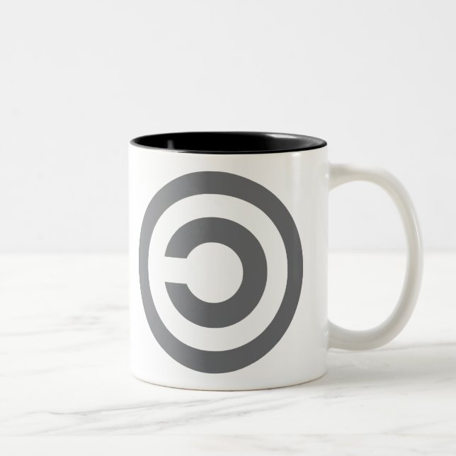 Copyleft - information wants to be free Two-Tone coffee mug (Right)