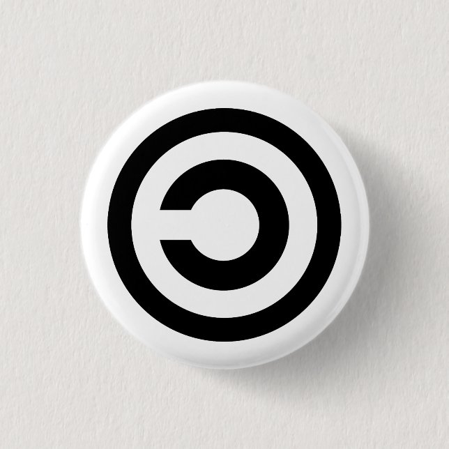 Copyleft Pinback Button (Front)