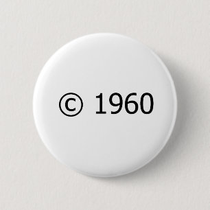 Copyright 1960 pinback button