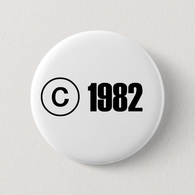 Copyright 1982 button (Front)