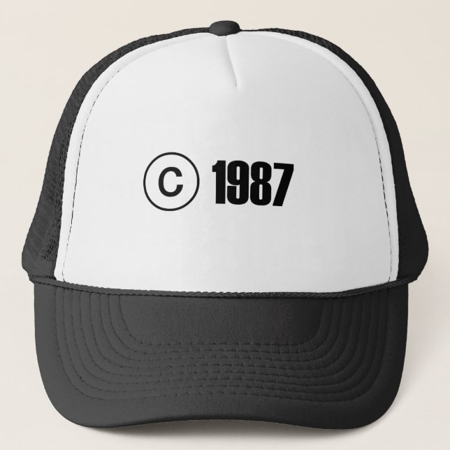 Copyright 1987 trucker hat (Front)