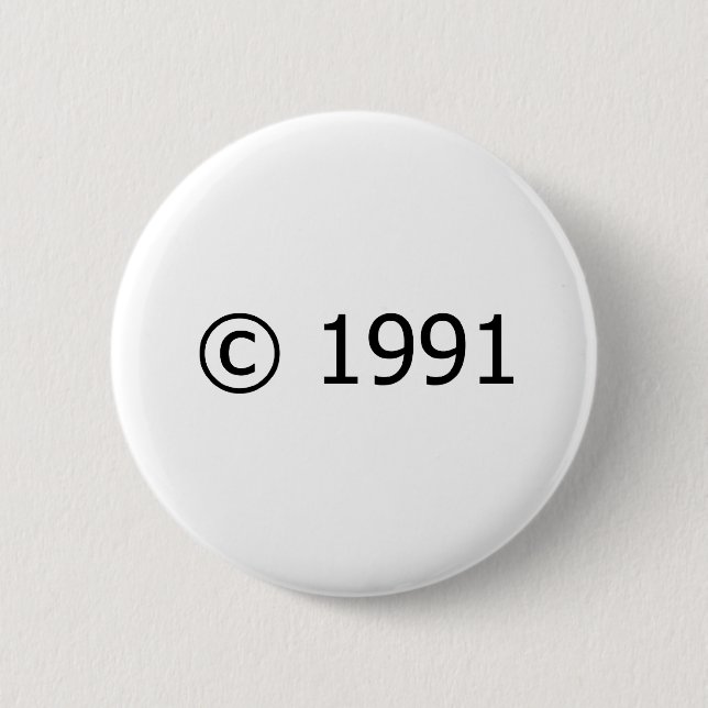 Copyright 1991 button (Front)