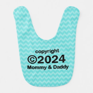 Copyright 2024 Blue Chevron Stripe Baby Bib