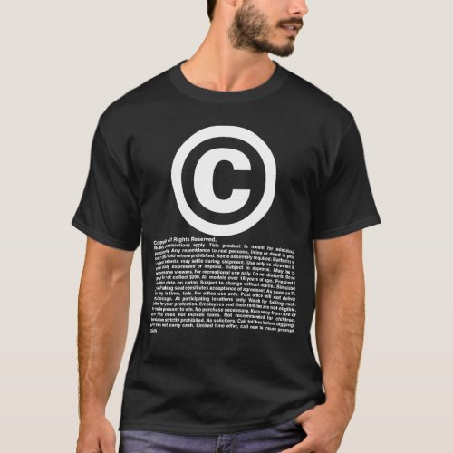 Copyright _ All rights reserved and disclaimers T_Shirt