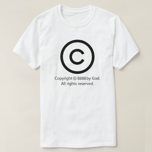 Copyright All Rights Reserved T_Shirt