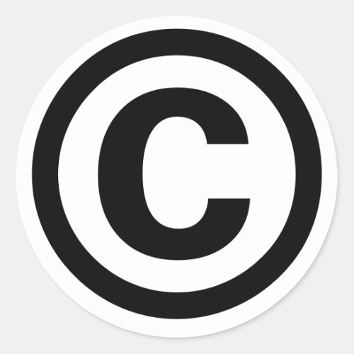 Copyright Apply Liberally Classic Round Sticker