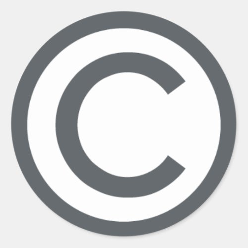 Copyright Classic Round Sticker