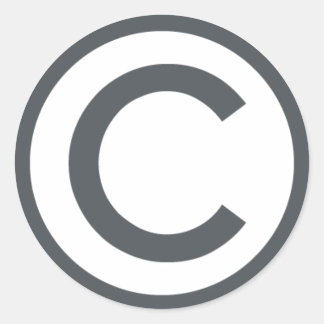Copyright Classic Round Sticker (Front)