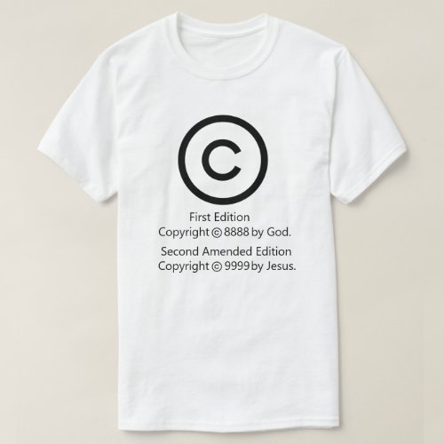 Copyright First and Second Editions T_Shirt