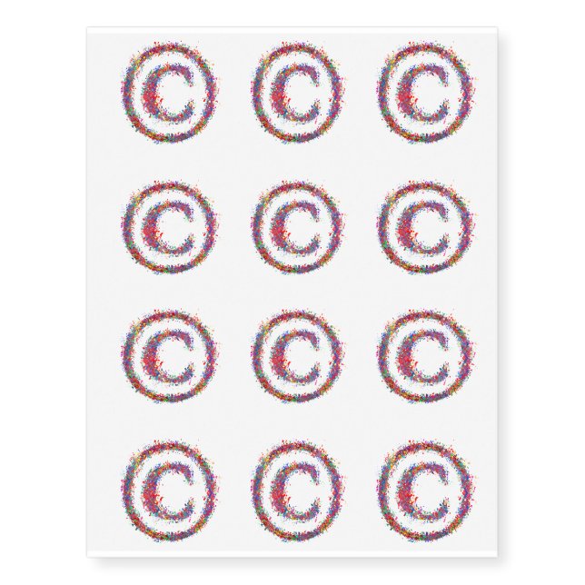 Copyright in Color Temporary Tattoos (Front)