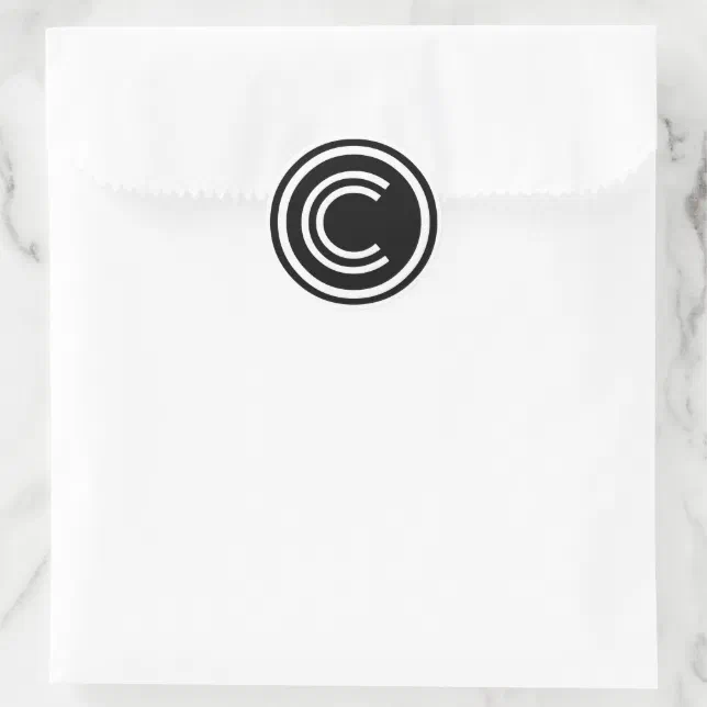 Copyright sign symbol classic round sticker | Zazzle