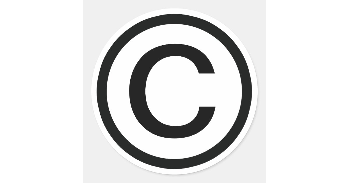 COPYRIGHT Sticker © | Zazzle