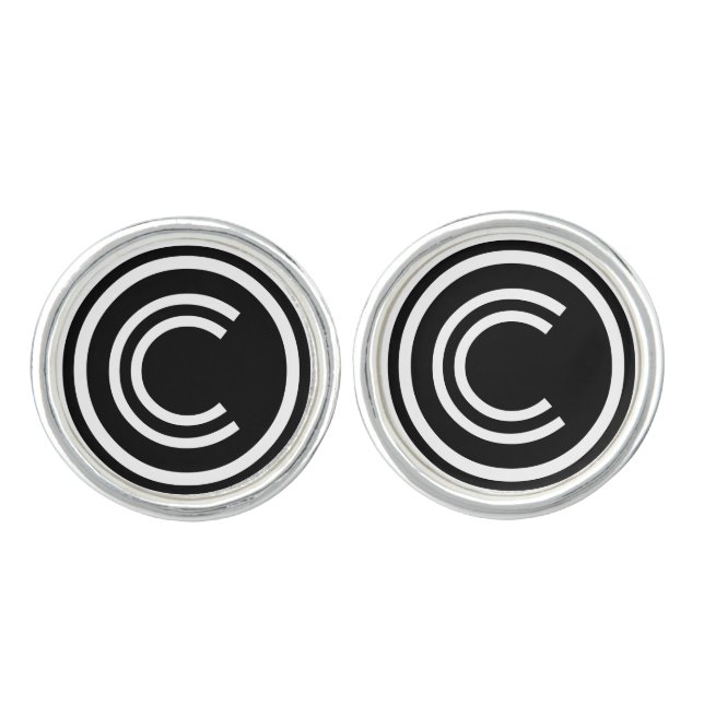 copyright symbol cufflinks (Front)