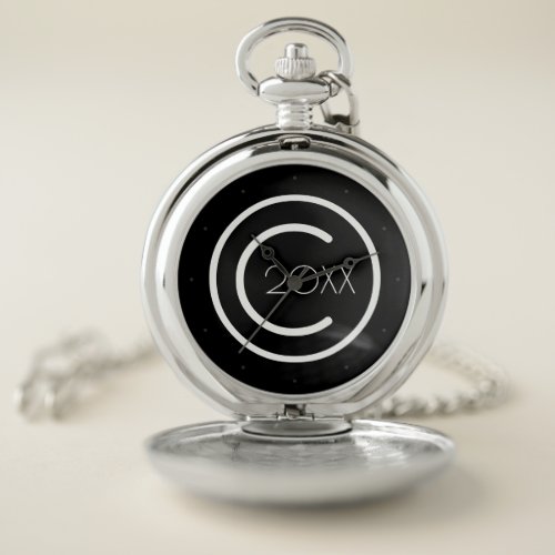 Copyright Yourself Modern Typographical Pocket Watch