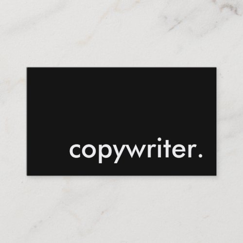 copywriter business card