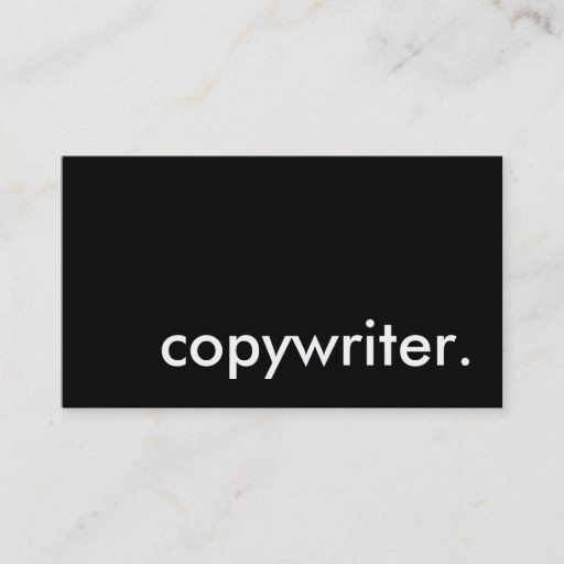 Customizable copywriter. business cards