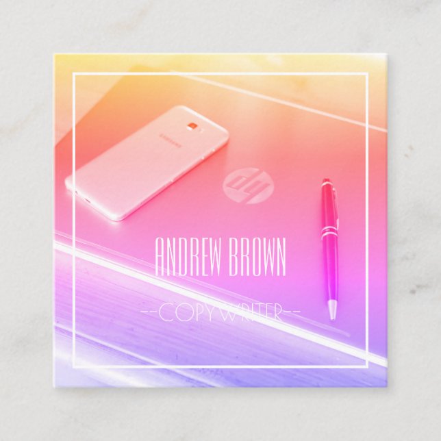 Copywriter Computer Keyboard Business Card (Front)