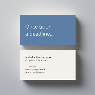 Copywriter Freelance Writer Simple Humorous Business Card