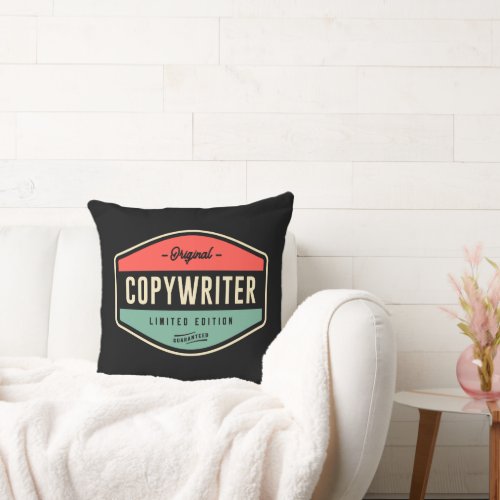 Copywriter Funny Job Title Profession Throw Pillow