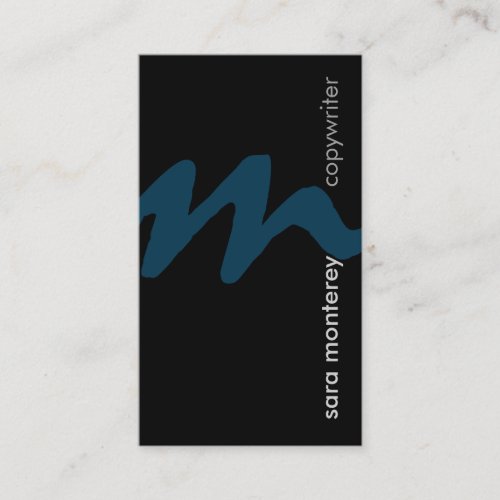 Copywriter Writer Monogram Business Card
