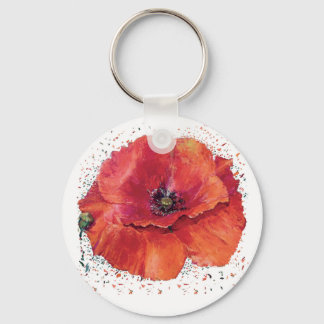 coquelicot rouge keychain