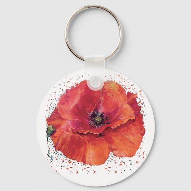 coquelicot rouge keychain (Front)