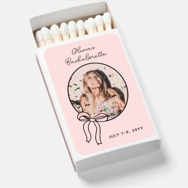 Coquette Aesthetic Bachelorette Party Favor Matchboxes (Coquette Aesthetic Bachelorette Party Favor Matchboxes
)