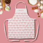 Coquette Aesthetic Blush pink bow girls Apron