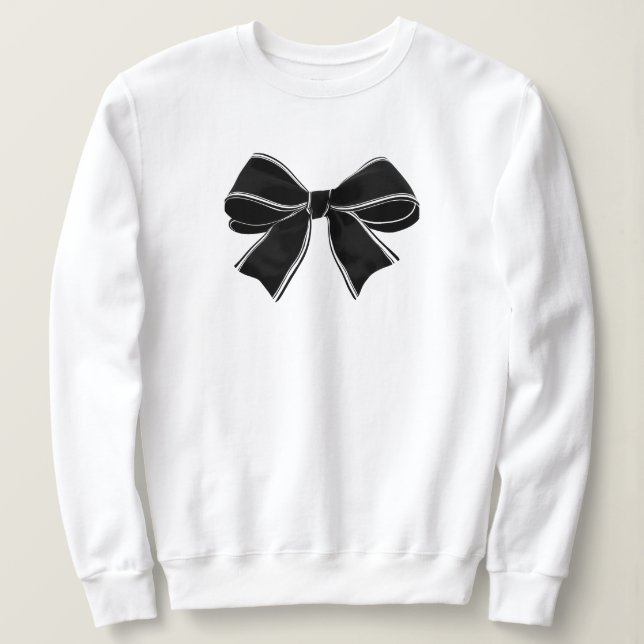 Coquette Aesthetic Bow Sweatshirt (Design Front)