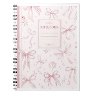 Coquette Aesthetic Brown Polka Dot Pink Cupid Spir Notebook