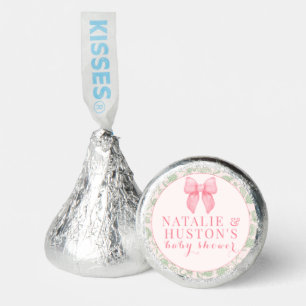Coquette Aesthetic Pink Bow Sage Green Baby Girl Hershey®'s Kisses®