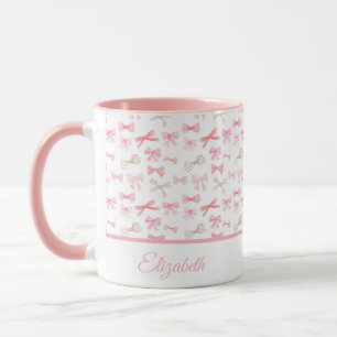 Coquette Aesthetic Valentine Light Pink Bows Mug