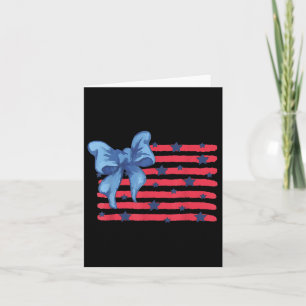 Coquette American Flag 4th Of July Patriotic Women Card