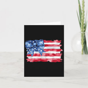 Coquette American Flag 4th Of July Patriotic Women Card