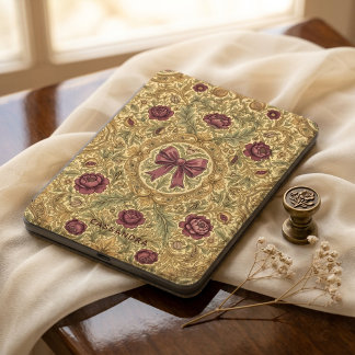 Coquette Antique Floral Kindle Case, Custom Name Cover