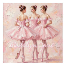 coquette ballerina nursery art || acrylic art