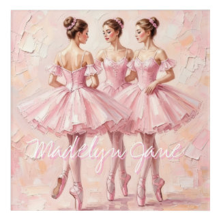 coquette ballerina nursery art || acrylic art