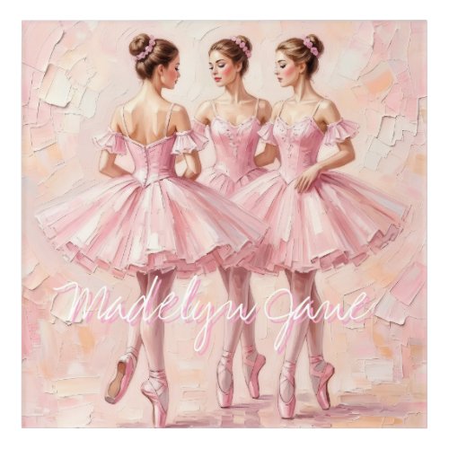 coquette ballerina nursery art || acrylic art