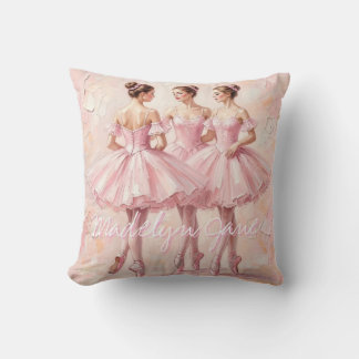 coquette ballerina nursery art || acrylic art throw pillow