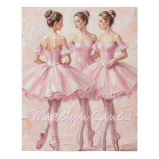 coquette ballerina nursery art || canvas