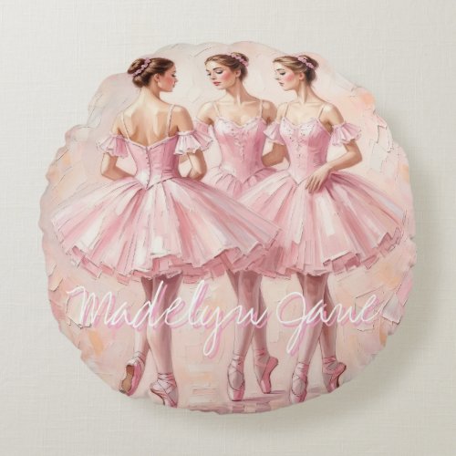 coquette ballerina nursery decor ||  round pillow