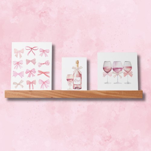 Coquette Balletcore  Pink Wall Art Collection Picture Ledge