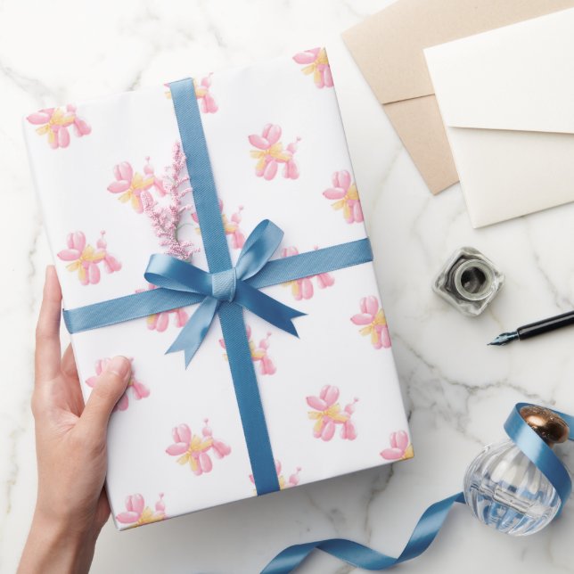 Coquette Balloon Dog Pattern  Wrapping Paper (Gifting)