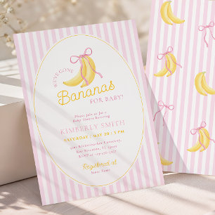 Coquette Bananas Baby Shower Invitation
