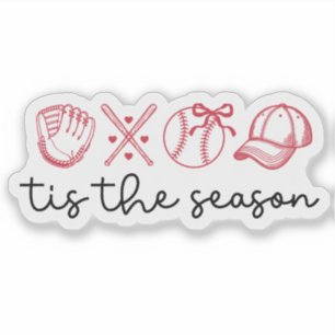 Coquette Baseball and Softball Game Season Sticker